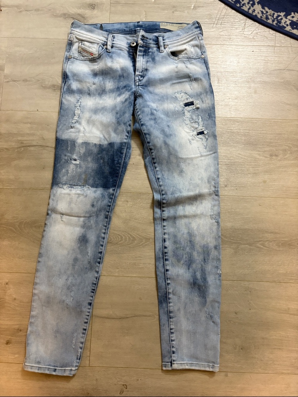 Diesel Industry Francy Relaxed Skinny Low Waist Denim Jeans Stretch W30x32